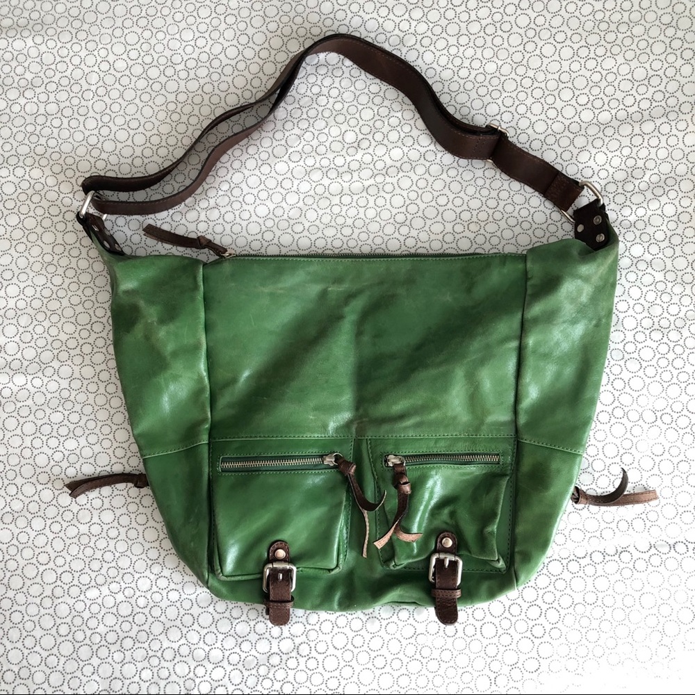 Tano Large Green Leather Bag